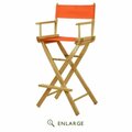Betterbeds 230-00-021-59 30 in. Directors Chair Natural Frame with Tangerine Canvas BE4265117